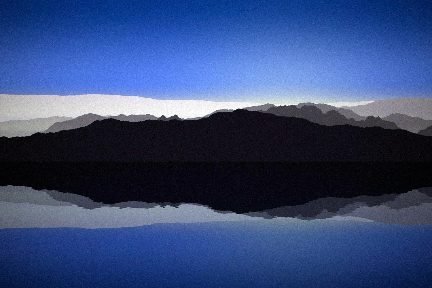 Mountain lake, corrected from a slide scan